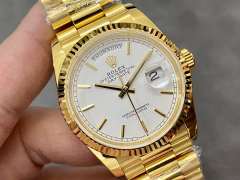 GM廠勞力士星期日誌36mm白面18K包金改裝