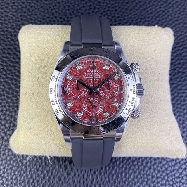 Clean廠勞力士白金地通拿紅石榴方鈉石隱藏款