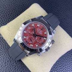 Clean廠勞力士白金地通拿紅石榴方鈉石隱藏款