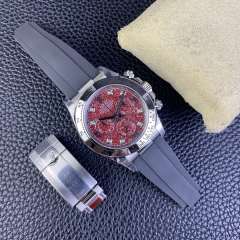 Clean廠勞力士白金地通拿紅石榴方鈉石隱藏款