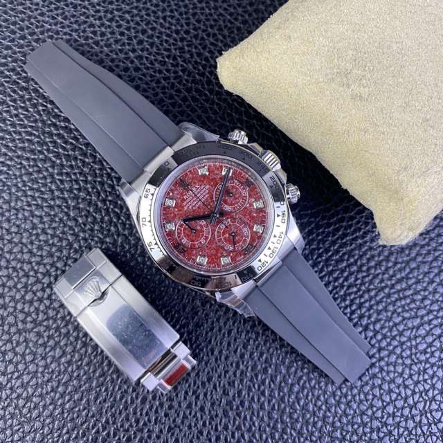 Clean廠勞力士白金地通拿紅石榴方鈉石隱藏款