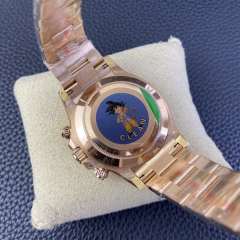 C廠勞力士玫瑰金地通拿m116505-0008黑盤