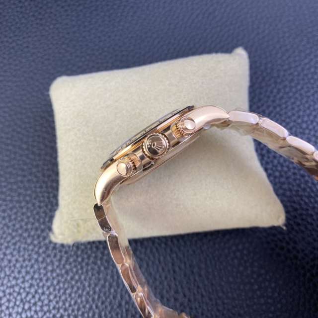 C廠勞力士玫瑰金地通拿m116505-0008黑盤