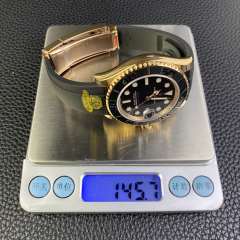 Gold廠高仿勞力士配重款玫瑰金遊艇145克