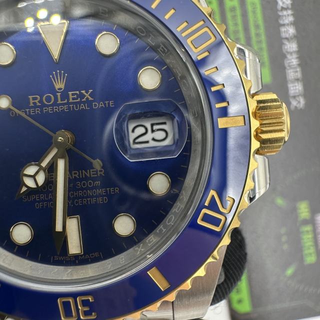 C+廠勞力士間金藍水鬼40mm配重版本18K包金