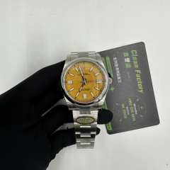 Clean廠勞力士蠔式恆動m124300-0004黃面