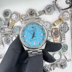 Clean廠勞力士蠔式恆動m126000-Tiffany藍