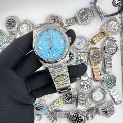 Clean廠勞力士蠔式恆動m126000-Tiffany藍