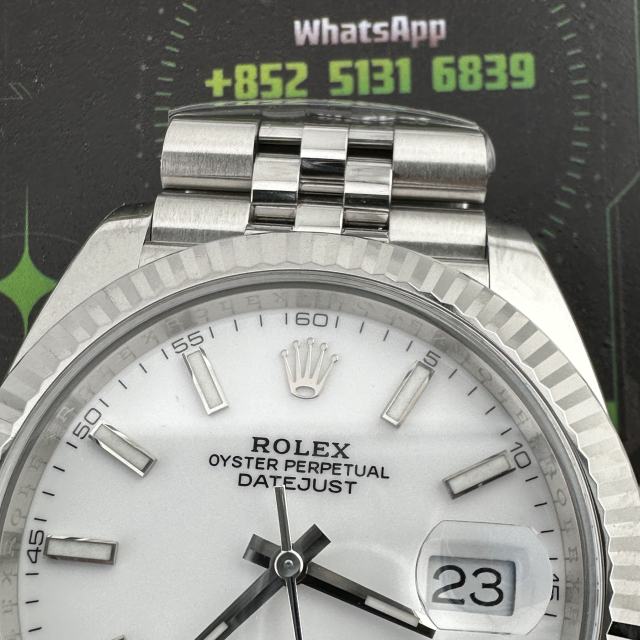 Clean廠勞力士日誌型m126334-0010白面