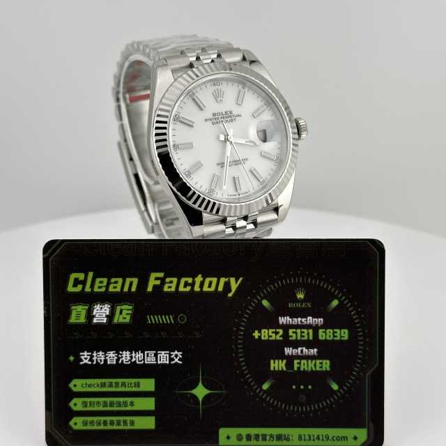 Clean廠勞力士日誌型m126334-0010白面