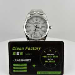 Clean廠勞力士日誌型m126334-0010白面