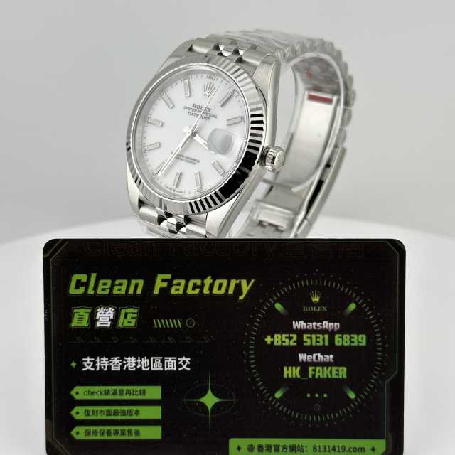 Clean廠勞力士日誌型m126334-0010白面