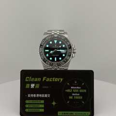 C廠勞力士GMT系列m126710grnr-0003黑灰圈綠針