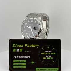 Clean廠勞力士Datejust系列m126334-0011黑面鑽丁