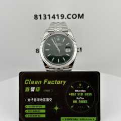 Clean廠勞力士日誌m126334-0030綠面坑紋