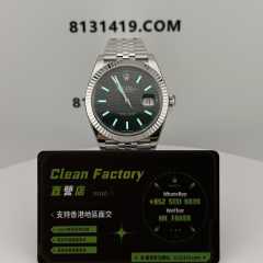 Clean廠勞力士日誌m126334-0030綠面坑紋