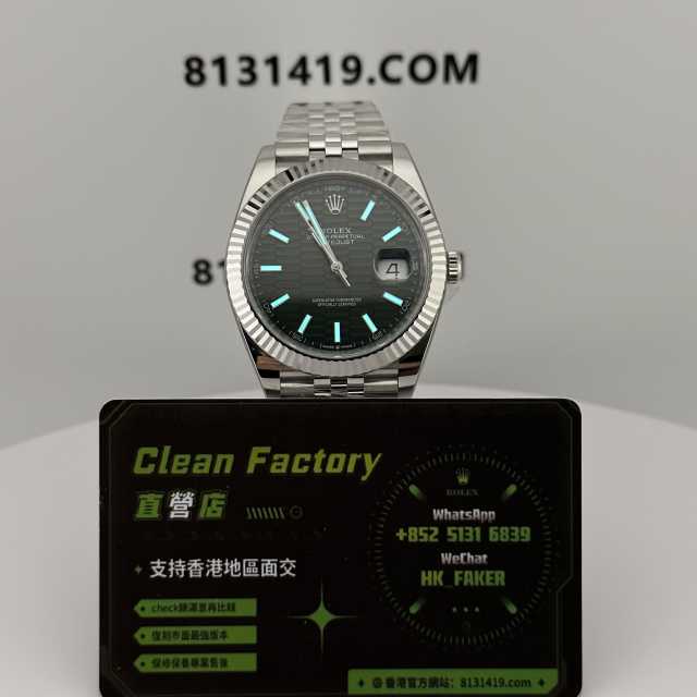 Clean廠勞力士日誌m126334-0030綠面坑紋