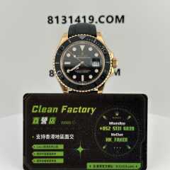 Clean廠官網勞力士玫瑰金遊艇名仕126655膠帶款實拍