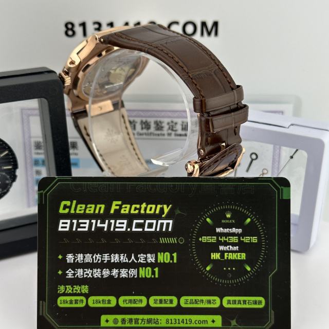 高端私人訂製PPF廠百達翡麗5712R-001玫瑰金皮帶款滿改