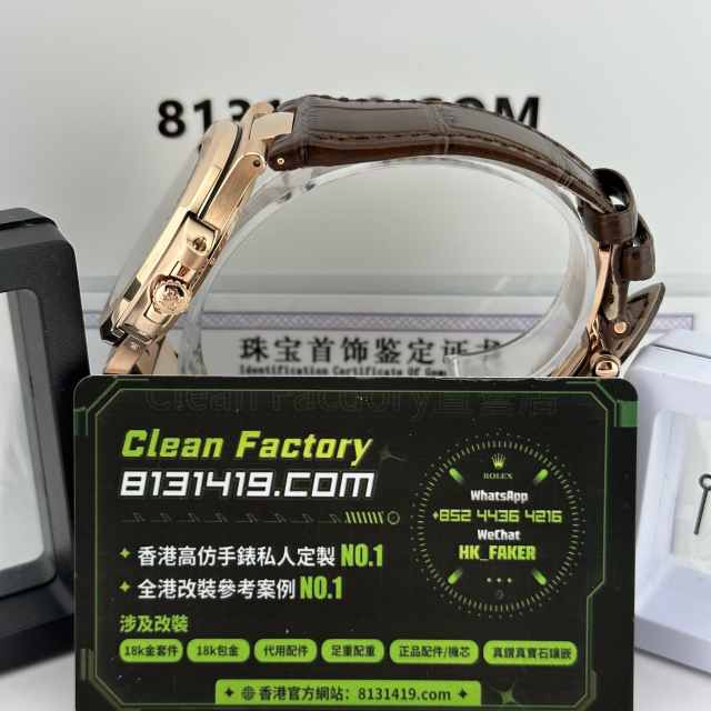 高端私人訂製PPF廠百達翡麗5712R-001玫瑰金皮帶款滿改