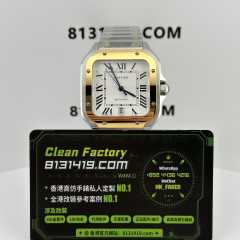 THB廠卡地亞山度士間金/半金男士腕錶