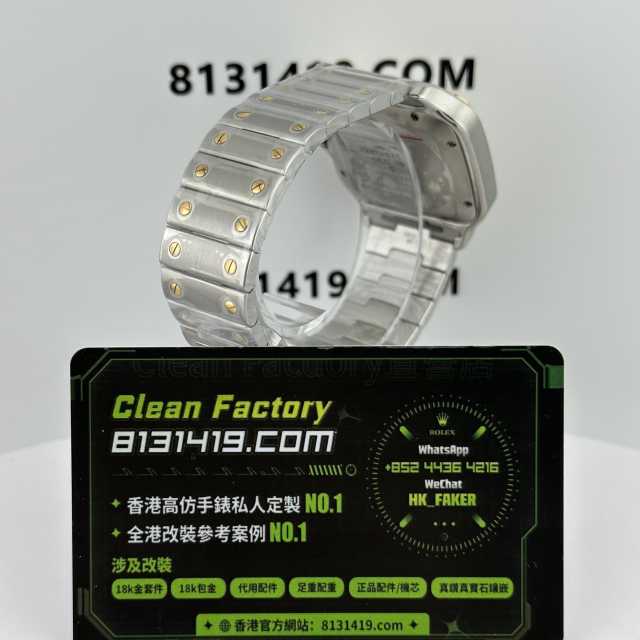 THB廠卡地亞山度士間金/半金男士腕錶