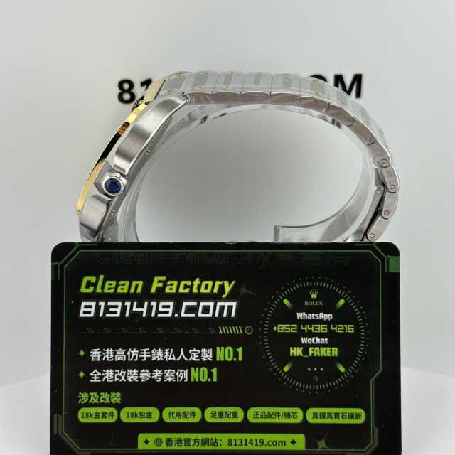 THB廠卡地亞山度士間金/半金男士腕錶