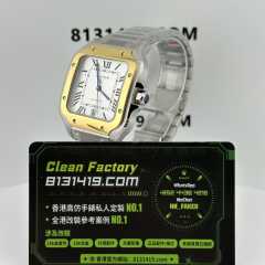 THB廠卡地亞山度士間金/半金男士腕錶