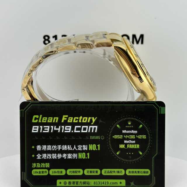 私人訂製高仿地通拿116508-0013綠金地足重214克