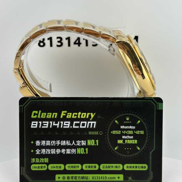 私人訂製高仿地通拿m126508-0008綠金地4131機芯配重186克