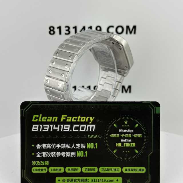 BV廠Cartier/卡地亞山度士系列男女同款35.1mm白色