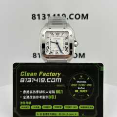 BV廠Cartier/卡地亞山度士系列男女同款35.1mm白色