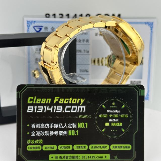 高端私人訂製高仿地通拿m116508綠金地足重209克滿配改裝