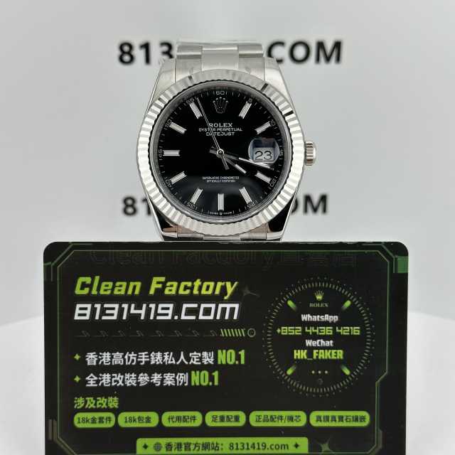 Clean廠/C廠勞力士日誌m126334-0017黑面