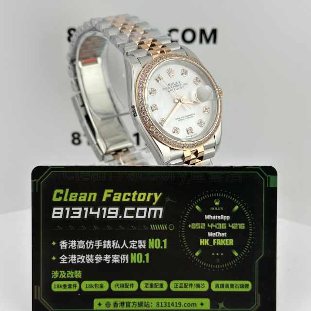 A+廠勞力士日誌m126281rbr-0009半金貝母36mm