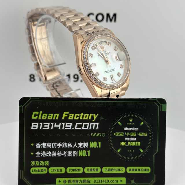 配重版高仿勞力士Day-Date系列m128345rbr-0028貝母146克