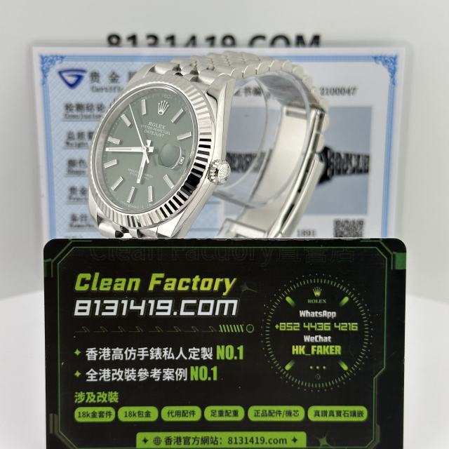 Clean廠勞力士日誌m126334-0028薄荷綠18K包金升級