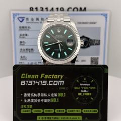 Clean廠勞力士日誌m126334-0028薄荷綠18K包金升級