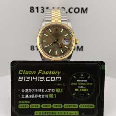 Clean廠勞力士日誌型系列m126233-0015香檳金
