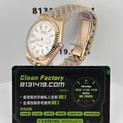 高仿勞力士LAND-DWELLER/陸使型m127335-0001玫瑰金白面