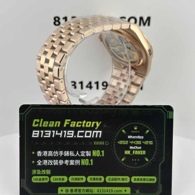 高仿勞力士LAND-DWELLER/陸使型m127335-0001玫瑰金白面