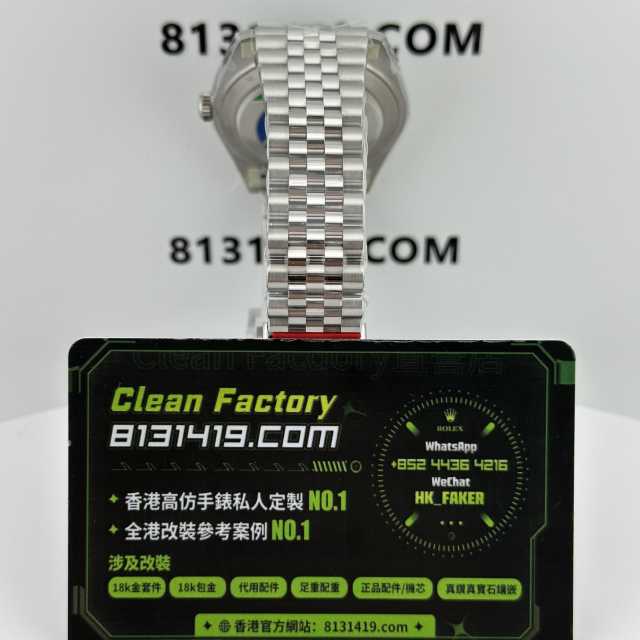 Clean廠勞力士日誌型系列m126334-0006灰面鑽丁