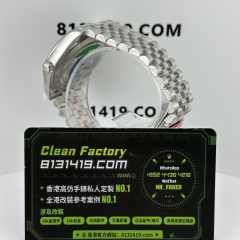 Clean廠勞力士日誌型系列m126334-0006灰面鑽丁