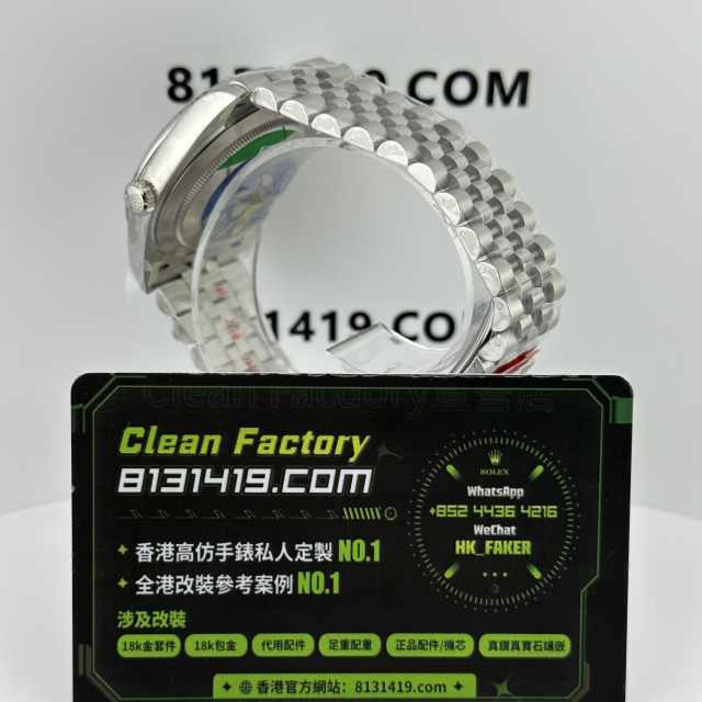 Clean廠勞力士日誌型系列m126334-0006灰面鑽丁