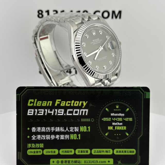 Clean廠勞力士日誌型系列m126334-0006灰面鑽丁