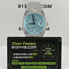 高仿勞力士LAND-DWELLER/陸使型m127386TBR-0001冰藍T鑽