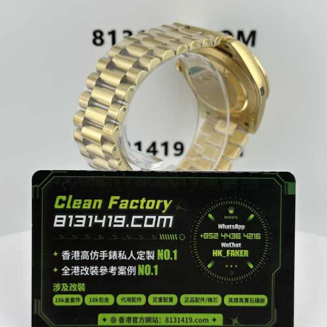 高端訂製高仿勞力士Day-Date228238-0067黑冰糖配重209克