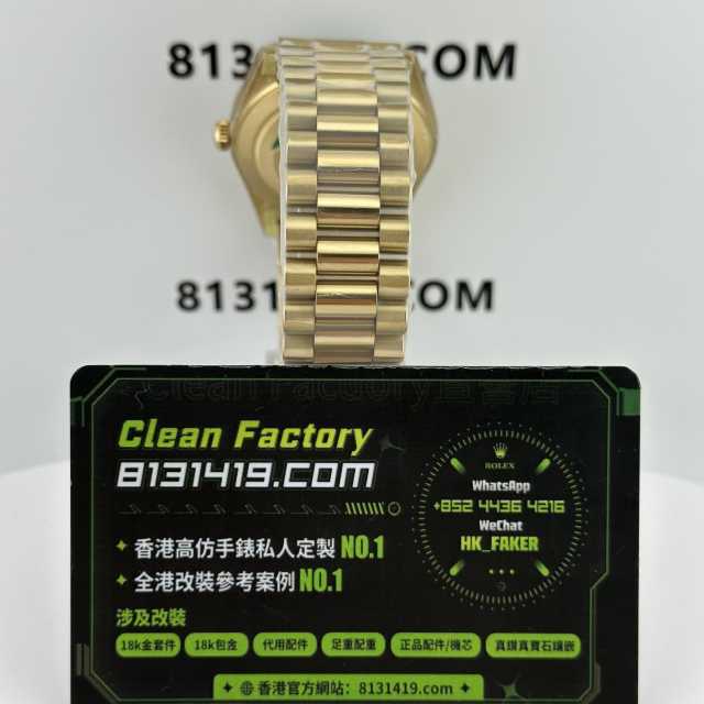 高端訂製高仿勞力士Day-Date228238-0067黑冰糖配重209克