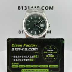 VS廠勞力士日誌型系列m126334-0028薄荷綠珠帶