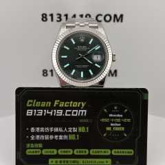 VS廠勞力士日誌型系列m126334-0028薄荷綠珠帶